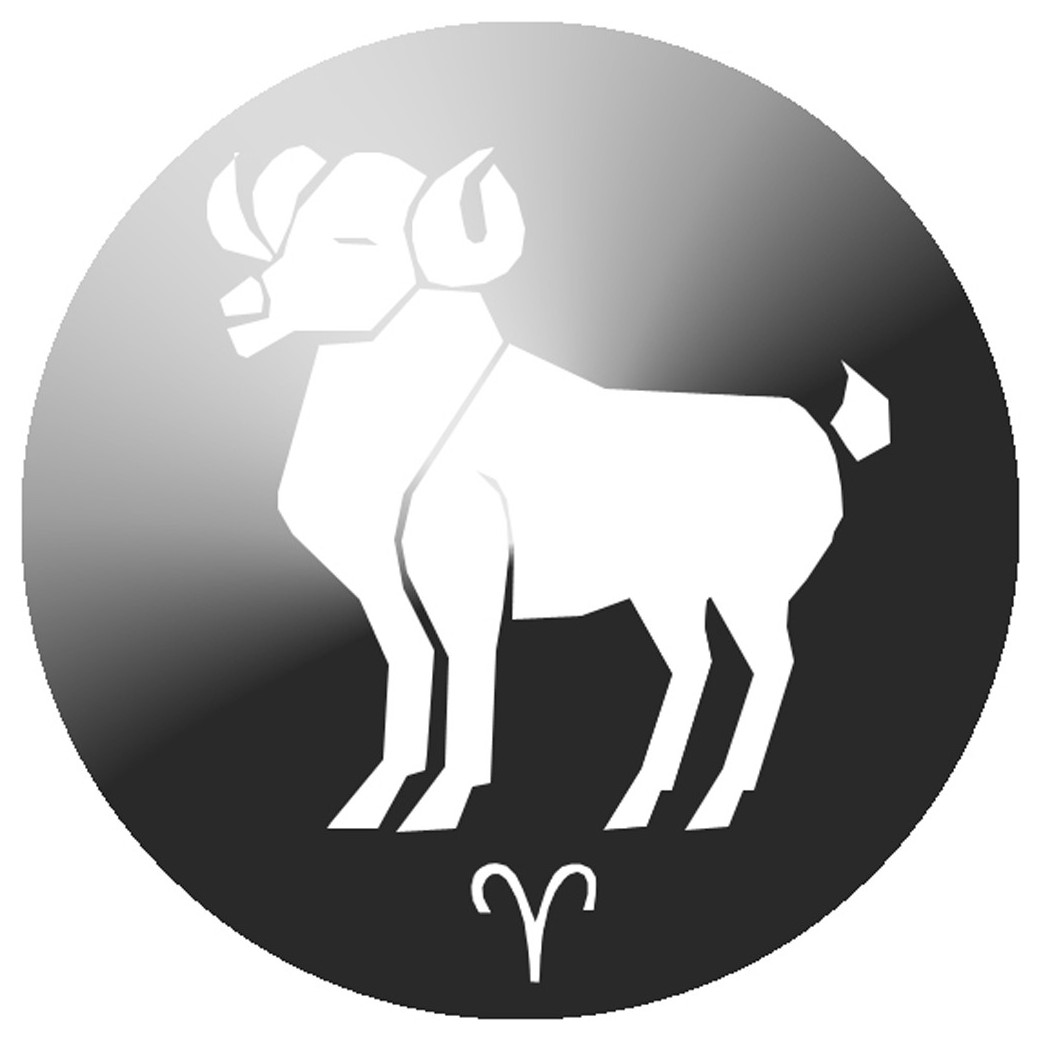 signe du zodiaque bélier rond - 5cm - Sticker/autocollant