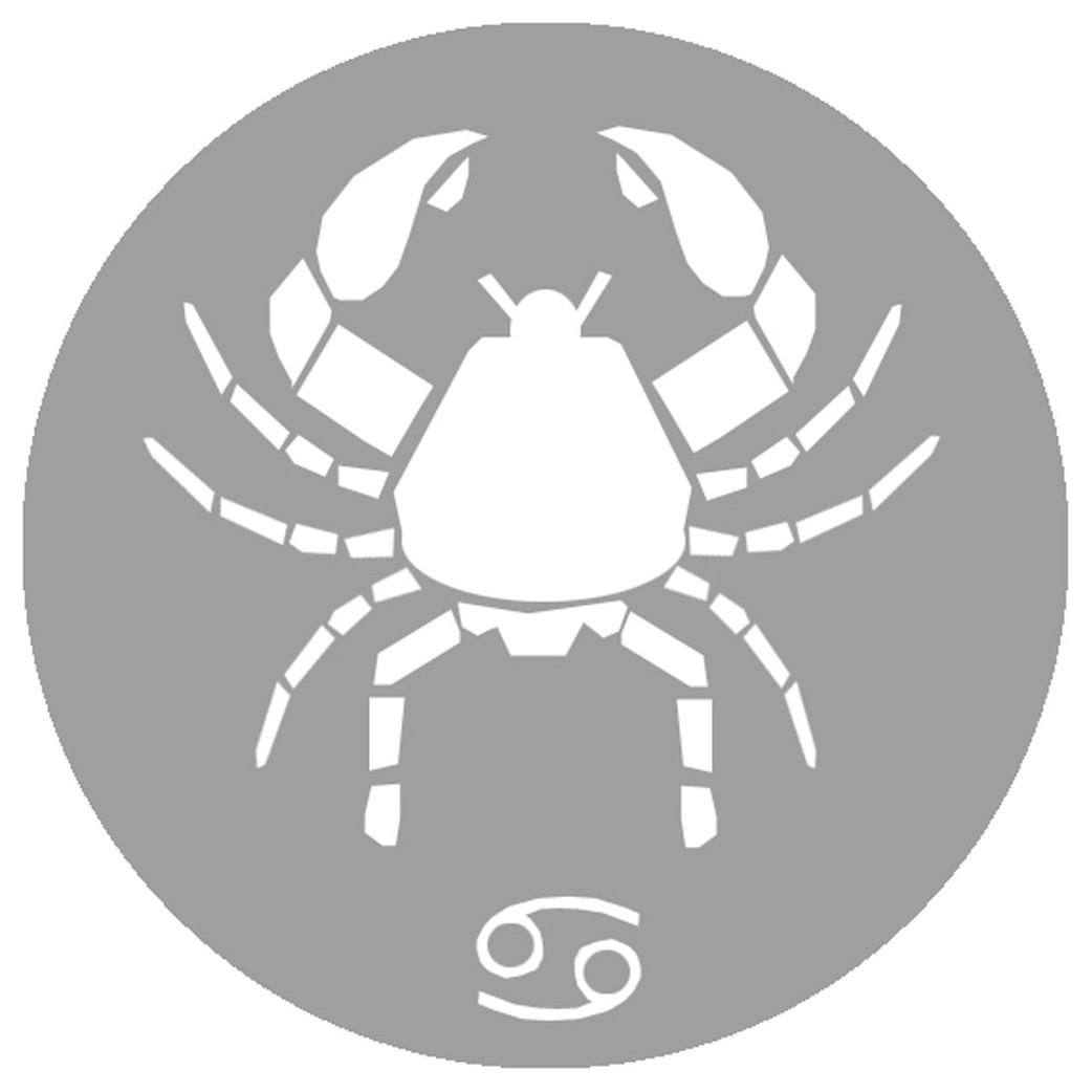signe zodiaque cancer rond - 5cm - Sticker/autocollant