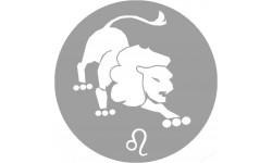 signe zodiaque lion rond - 8cm - Sticker/autocollant