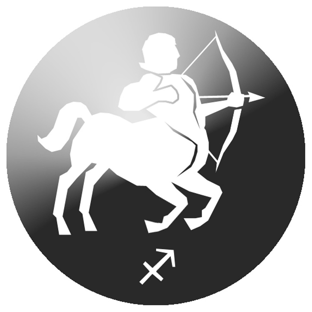 signe du zodiaque sagittaire rond - 8cm - Sticker/autocollant