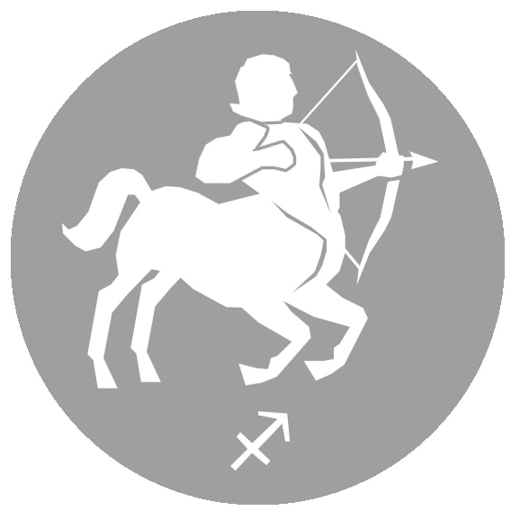 signe zodiaque sagittaire rond - 10cm - Sticker/autocollant