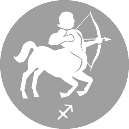 signe zodiaque sagittaire rond - 10cm - Sticker/autocollant