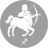 signe zodiaque sagittaire rond - 10cm - Sticker/autocollant