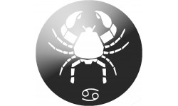 signe du zodiaque scorpion rond - 8cm - Sticker/autocollant