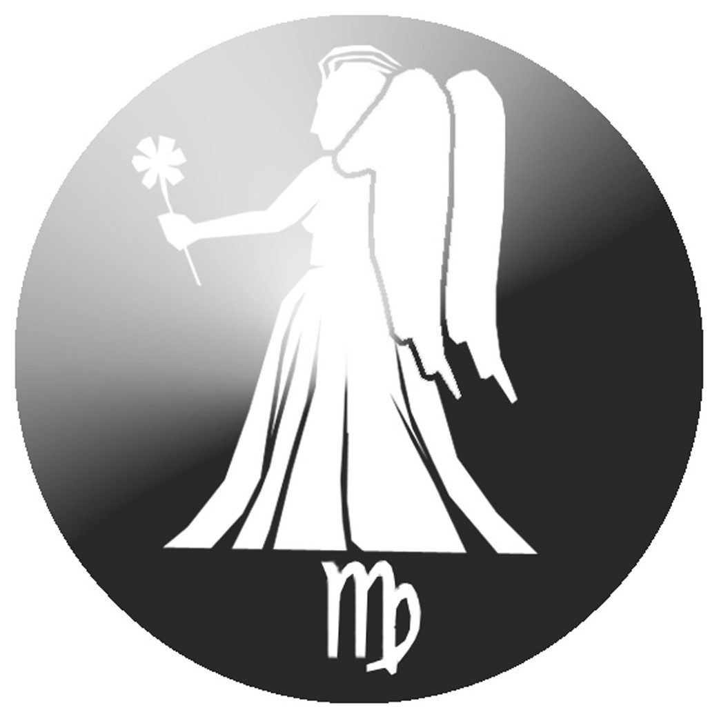 signe du zodiaque vierge rond - 8cm - Sticker/autocollant