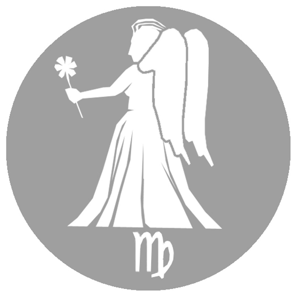 signe zodiaque vierge rond - 10cm - Sticker/autocollant