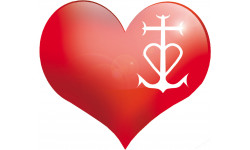 coeur Camarguais - 5x4.3cm - Sticker/autocollant