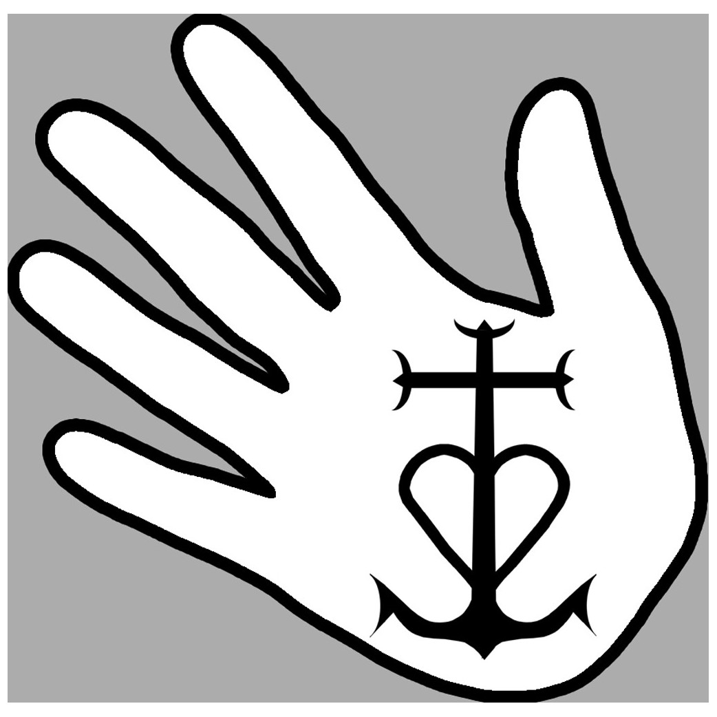 main Camarguaise - 5x5cm - Sticker/autocollant