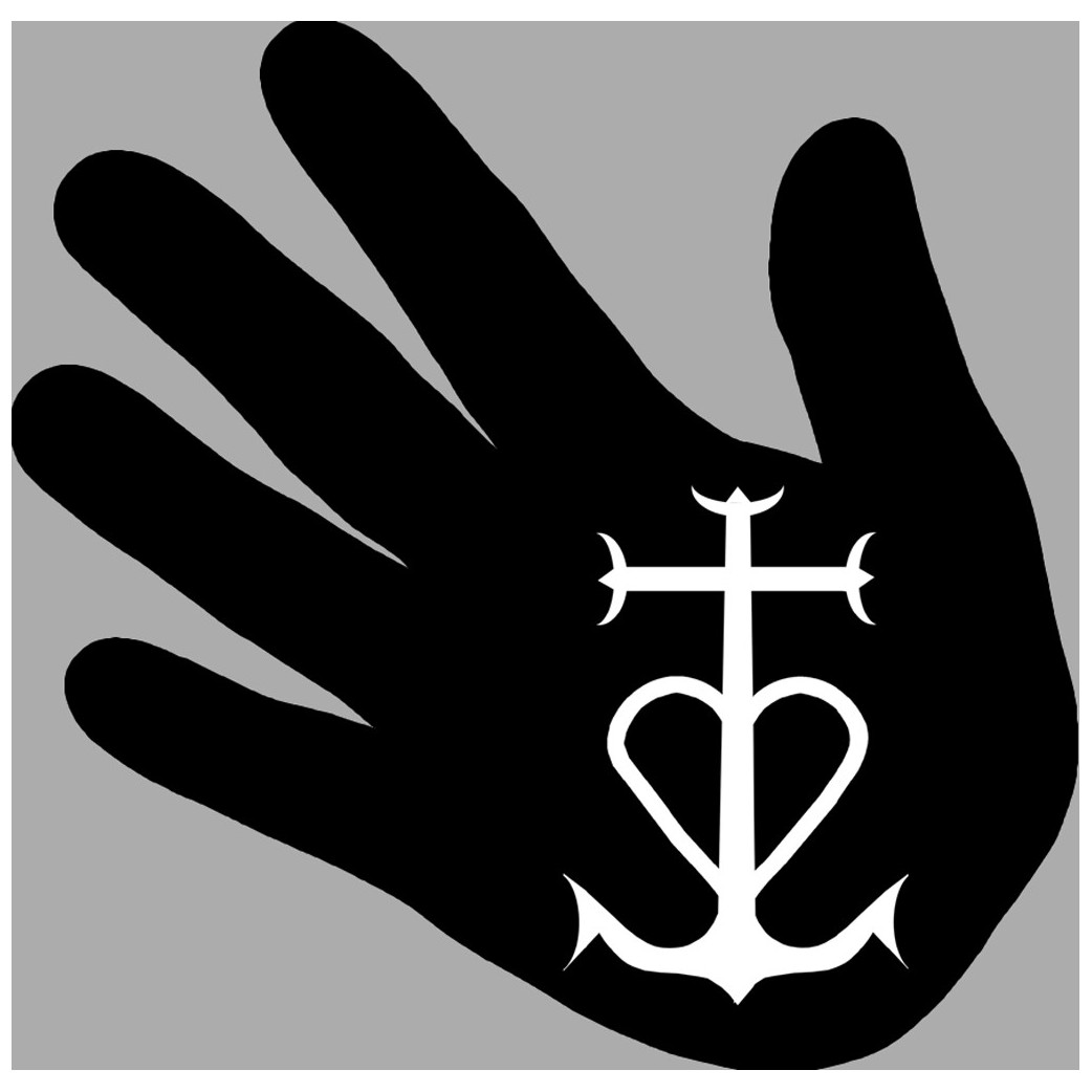 main Camargue - 10x10cm - Sticker/autocollant