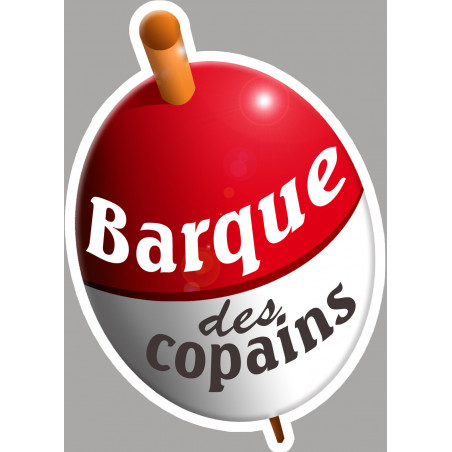 bouchon barque des copains - 5x3.5cm - Sticker/autocollant