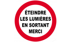 éteindre les lumières en sortant - 15cm - Sticker/autocollant