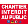 Chantier interdit au public - 29x21cm - Sticker/autocollant