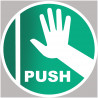 Push the door - 20cm - Sticker/autocollant