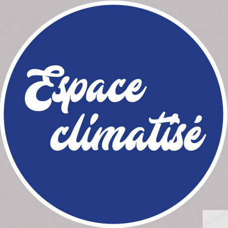 Espace climatisé rond - 5cm - Sticker/autocollant