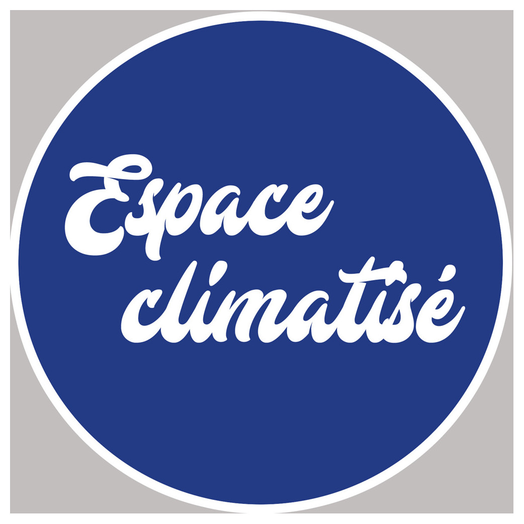 Espace climatisé rond - 10cm - Sticker/autocollant