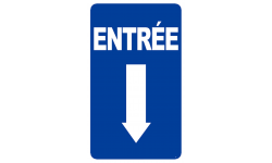 Emplacement parking réservé à la clientèle - 15cm - Sticker/autocollant