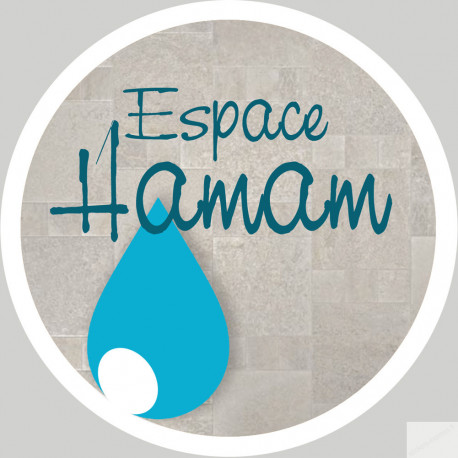 hamam espace - 20cm - Sticker/autocollant