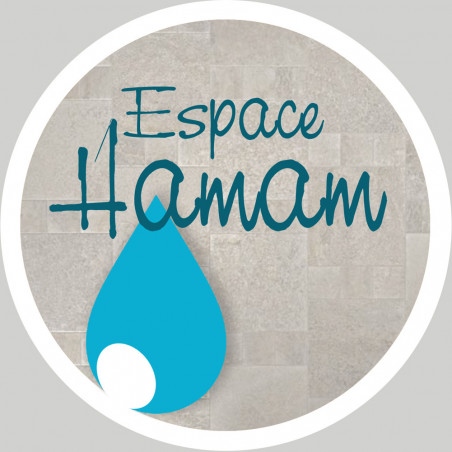 hamam espace - 20cm - Sticker/autocollant