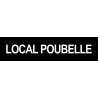 LOCAL POUBELLE NOIR - 29x7cm - Sticker/autocollant