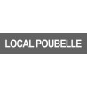 LOCAL POUBELLE GRIS - 29x7cm - Sticker/autocollant