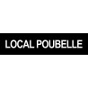 LOCAL POUBELLE NOIR - 15x3.5cm - Sticker/autocollant