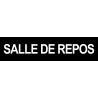 Salle de repos NOIR - 29x7cm - Sticker/autocollant