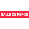 Salle de repos rouge - 29x7cm - Sticker/autocollant