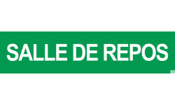 Salle de repos vert - 29x7cm - Sticker/autocollant