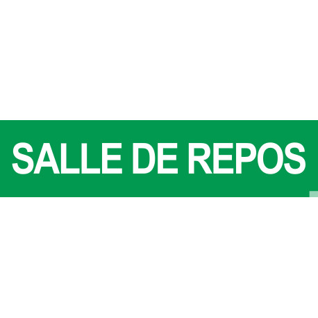 Salle de repos vert - 29x7cm - Sticker/autocollant