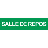 Salle de repos vert - 29x7cm - Sticker/autocollant