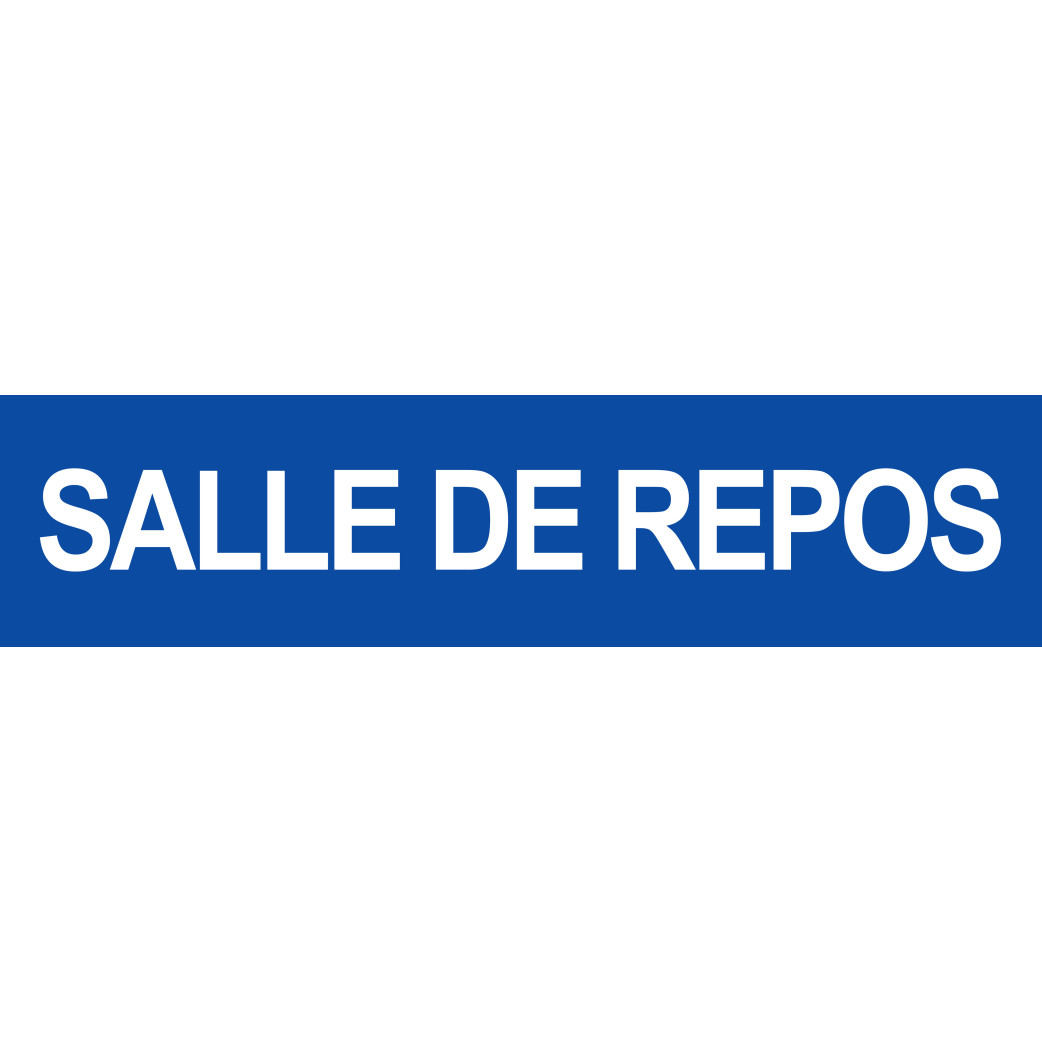 Salle de repos bleu - 15x3.5cm - Sticker/autocollant