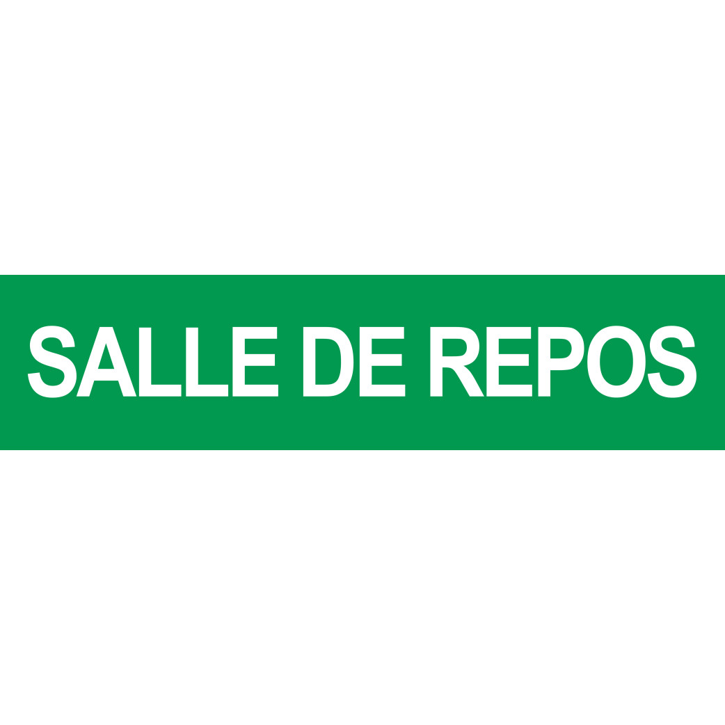 Salle de repos vert - 15x3.5cm - Sticker/autocollant