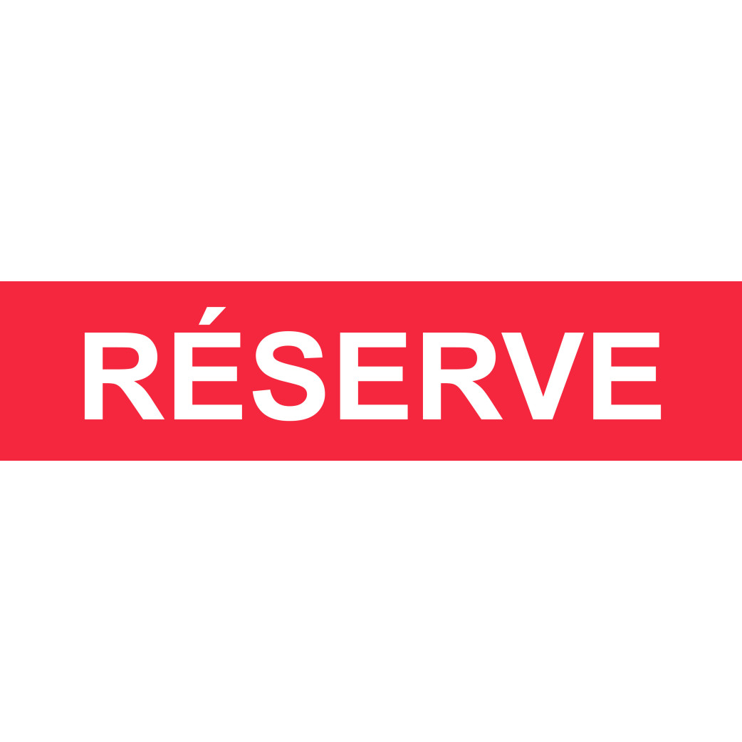 local réserve rouge - 29x7cm - Sticker/autocollant