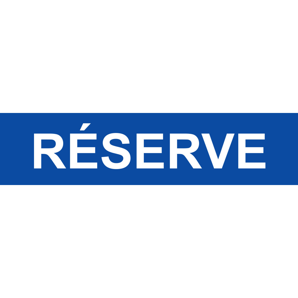 local réserve bleu - 29x7cm - Sticker/autocollant