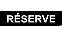 local réserve noir - 15x3.5cm - Sticker/autocollant