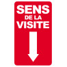 sens de la visite flèche bas - 20x12cm - Sticker/autocollant