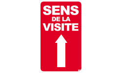 sens de la visite flèche haut - 25x15cm - Sticker/autocollant