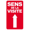 sens de la visite flèche haut - 25x15cm - Sticker/autocollant