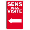 sens de la visite flèche gauche - 25x15cm - Sticker/autocollant