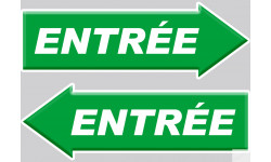 entrée flèche gauche et droite - 2 stickers 29,7x10cm - Sticker/autocollant