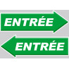 entrée flèche gauche et droite - 2 stickers 29,7x10cm - Sticker/autocollant