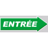 entrée flèche droite - 20x7cm - Sticker/autocollant