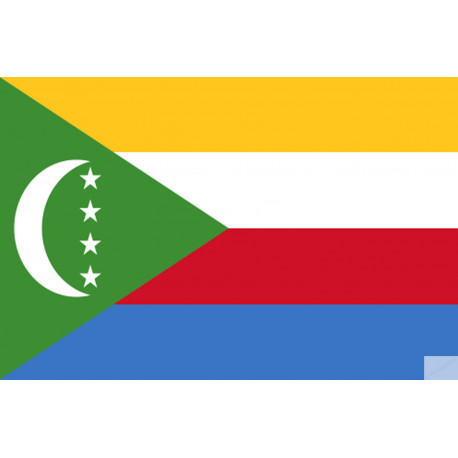 Drapeau Comores - 19.5 x 13 cm - Sticker/autocollant