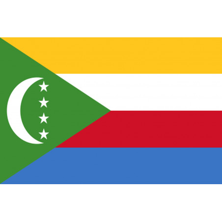 Drapeau Comores - 19.5 x 13 cm - Sticker/autocollant