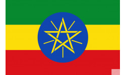 Drapeau Ethiopie - 19.5x13cm - Sticker/autocollant