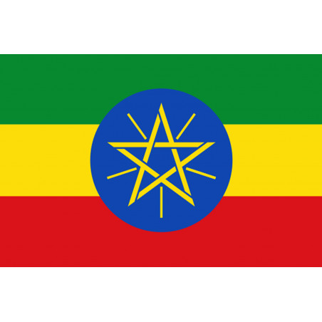 Drapeau Ethiopie - 19.5x13cm - Sticker/autocollant