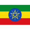 Drapeau Ethiopie - 19.5x13cm - Sticker/autocollant