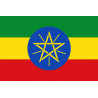 Drapeau Ethiopie - 5x3.3cm - Sticker/autocollant