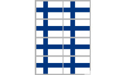 Drapeau Finlande - 8 stickers - 9.5 x 6.3 cm - Sticker/autocollant