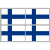 Drapeau Finlande - 4 stickers - 9.5 x 6.3 cm - Sticker/autocollant